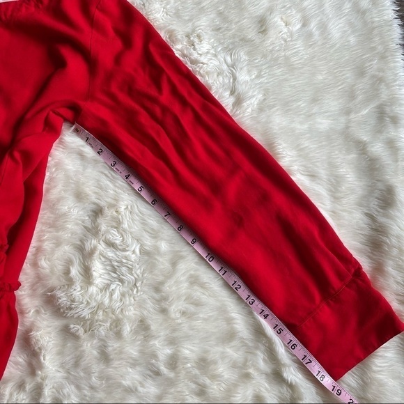 Anthropologie Cloth & Stone Blouse Long Sleeve Tie Open Back Ruffle Top M - Picture 13 of 13